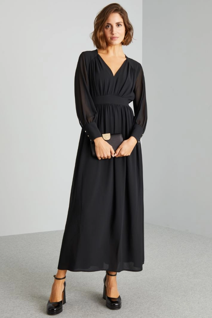 Long sleeved dress - BLACK