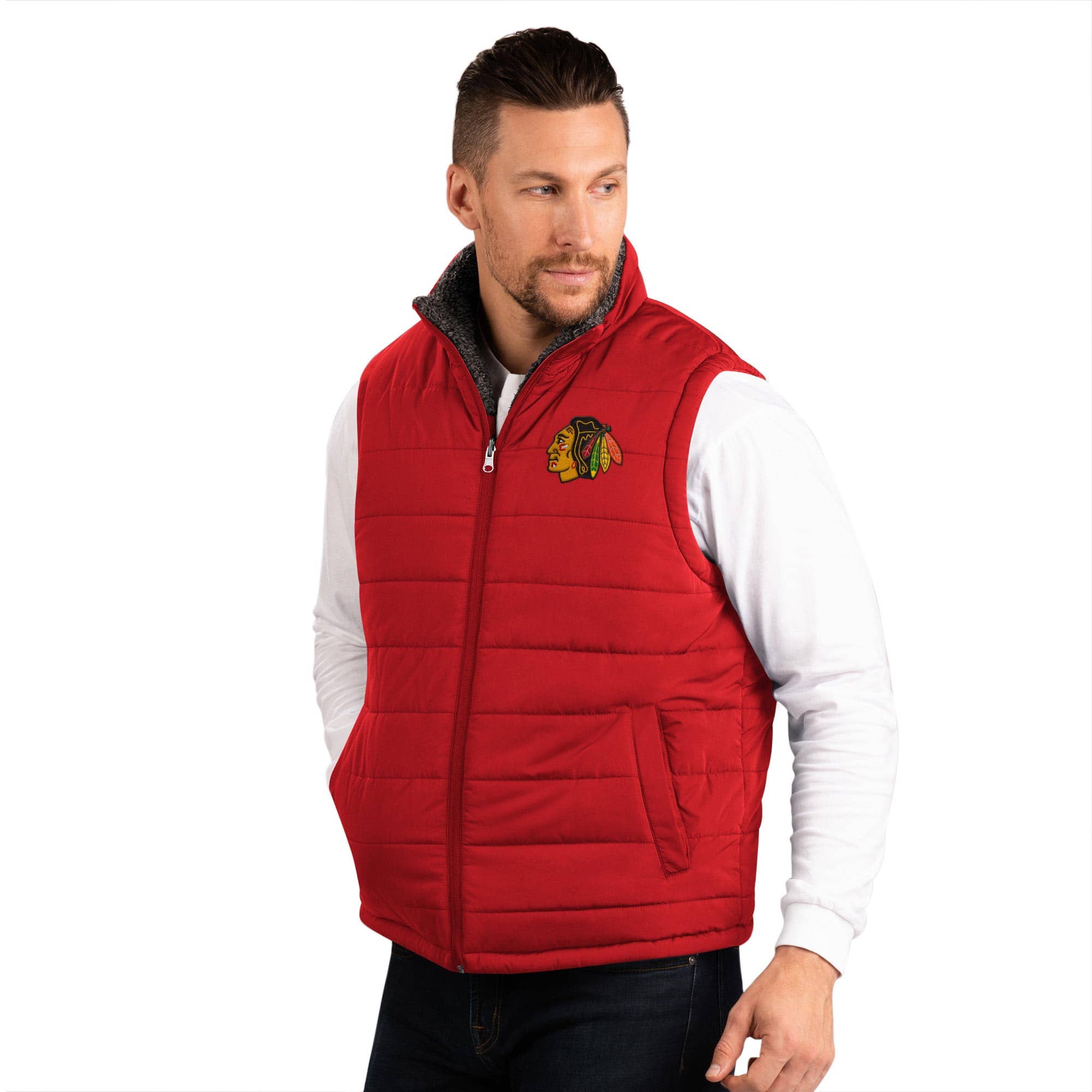 Chicago Blackhawks G-III NHL Reversible Sherpa Winter Vest