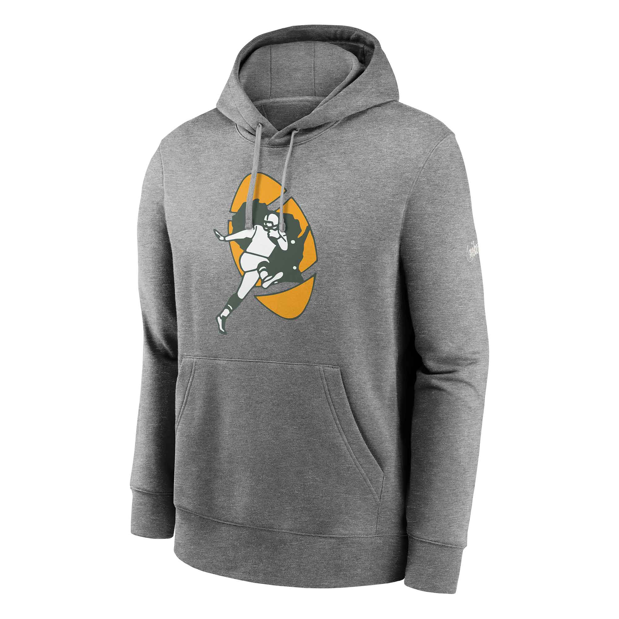 Green Bay Packers Rewind Throwback Fleece NFL Hoodie Grey