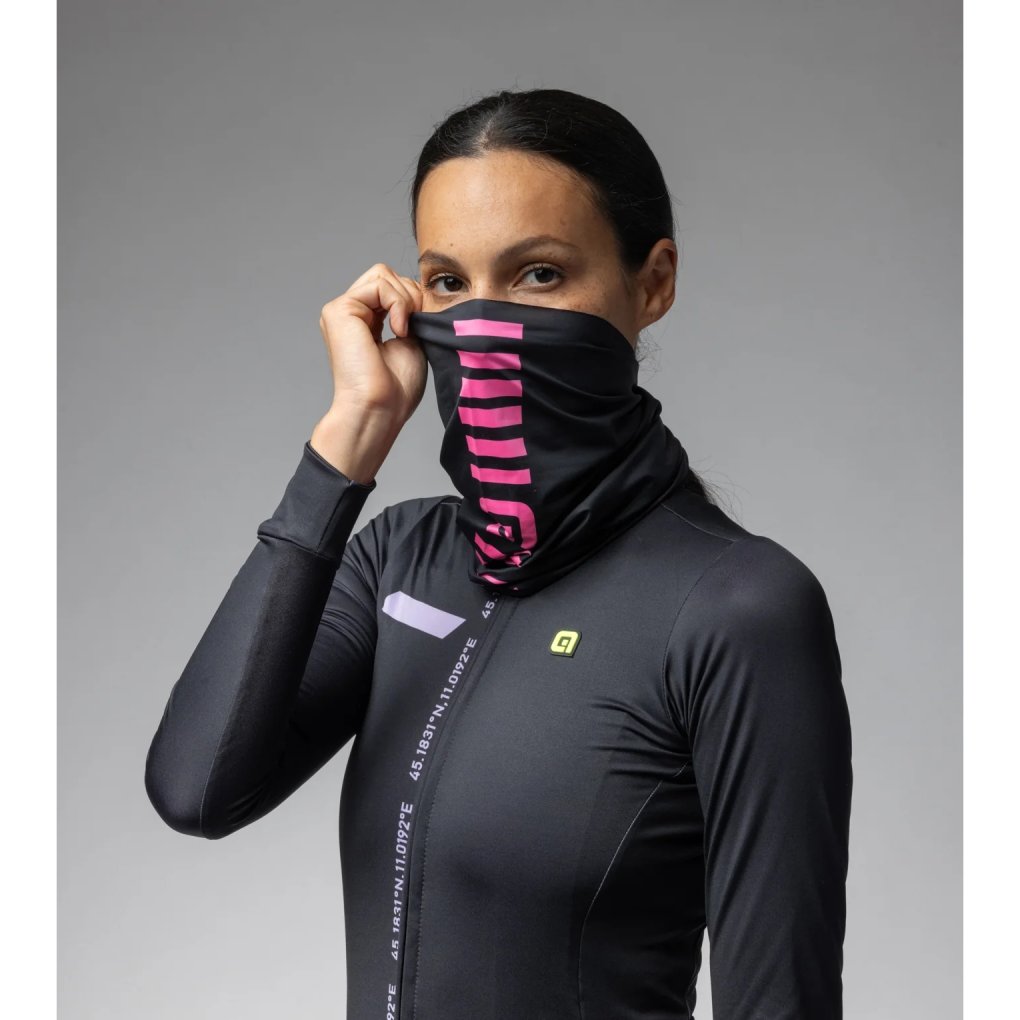 Alé Identity Tubular Headgear Unisex - black/fluo pink