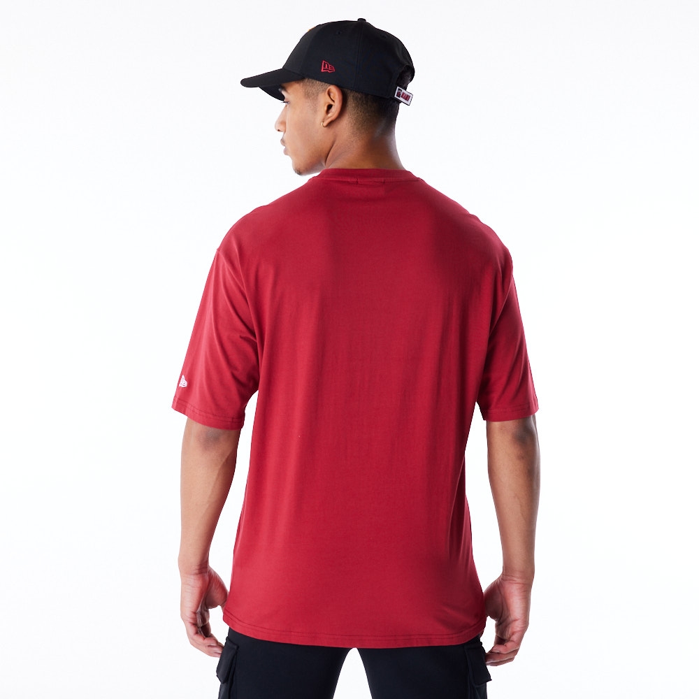 Miami Heat Script New Era Oversized NBA T-Shirt Red