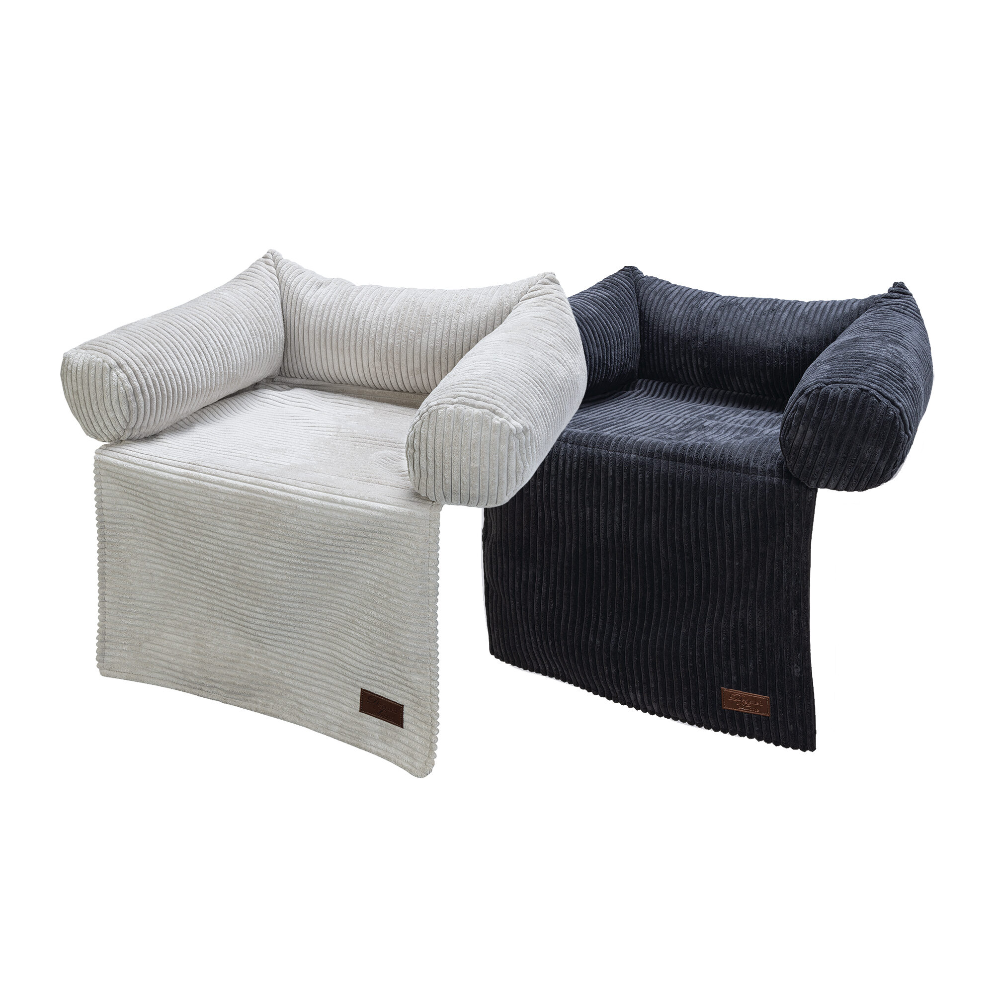 Designed by Lotte Bench Cushion Ribbed - Light Grey - 50 x 50 x 30 cm