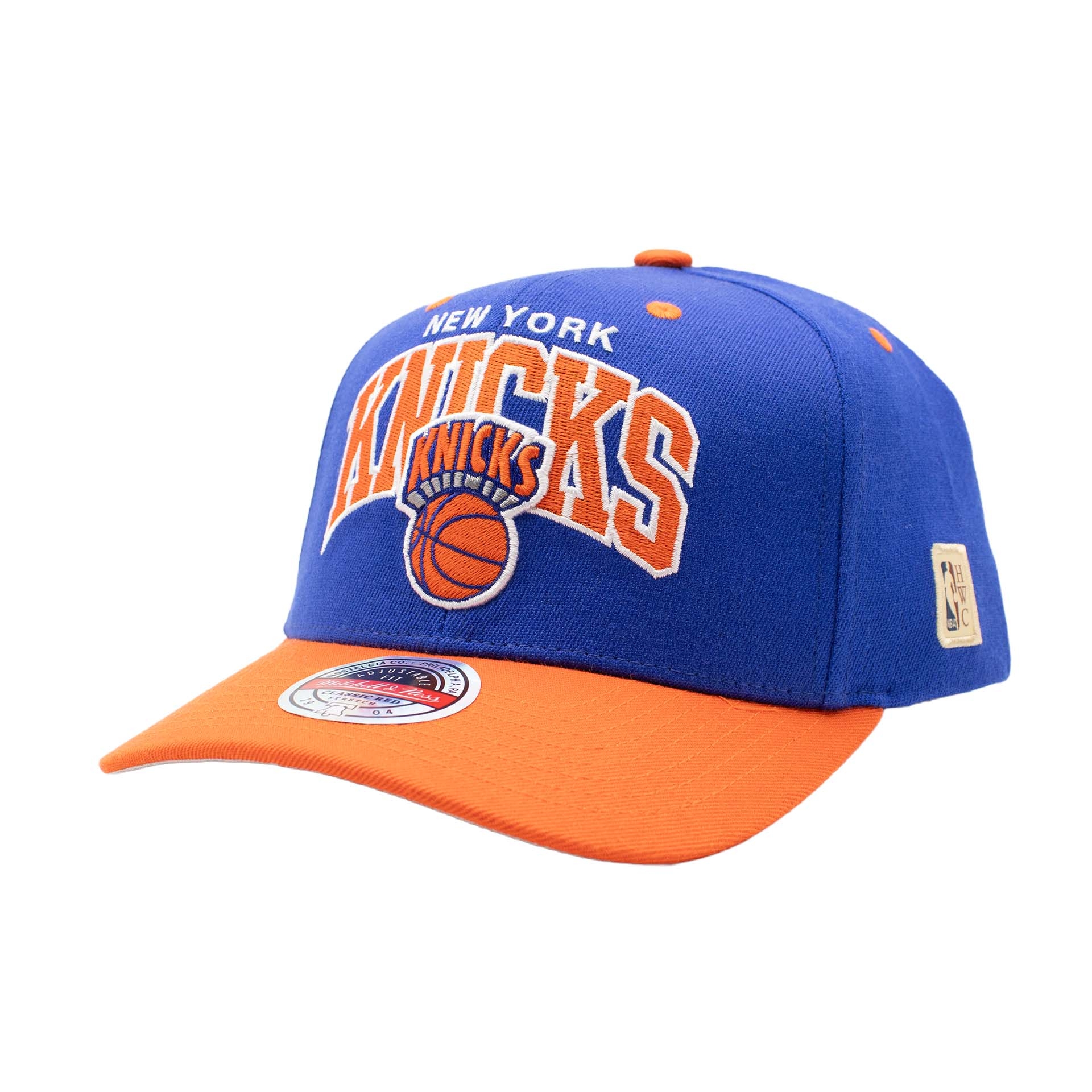 New York Knicks Team Arch Classic Red Stretch-Snap NBA Cap Blue
