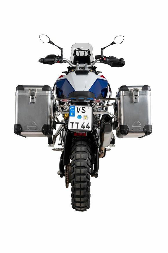 Touratech ZEGA Pro 38/45 suitcase - Gray support included - AluminumBMW 900 F 900 GS - 2024 - 2026Ref: Trt00986A / 01-083-5735-0