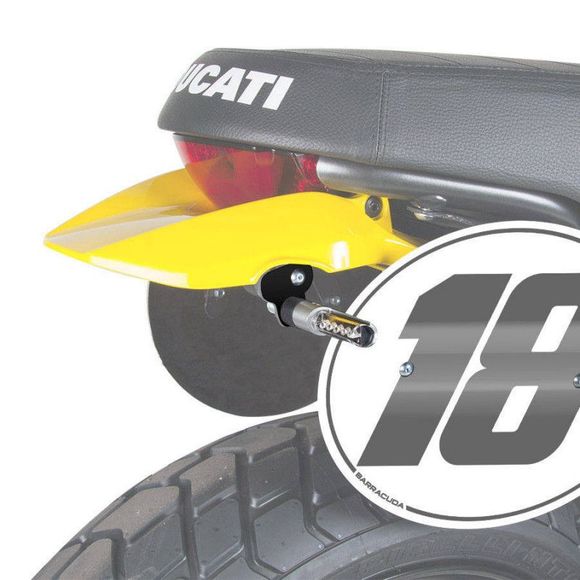 Support Clignotant Barracuda ARRIERE POUR DUCATI SCRAMBLER - NoirRef : BAR0207 / DR8112