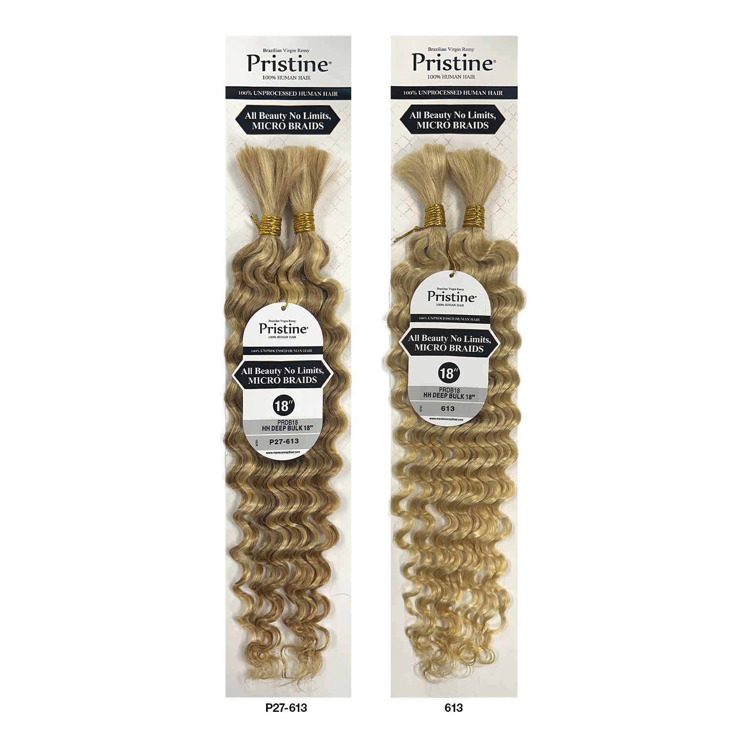 Mane Concept Unprocessed Human Hair Braids PRDB18 HH Deep Bulk 18