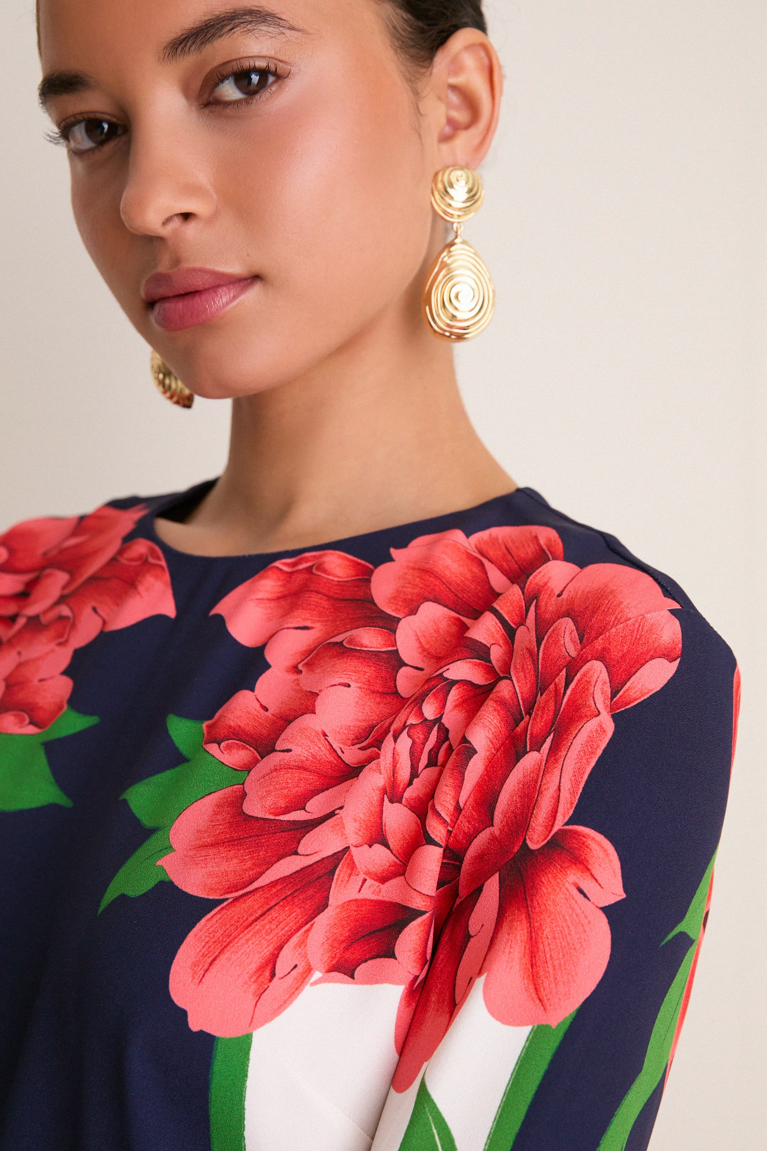 Queen Peony Placee Mini Supremes Swing Dress