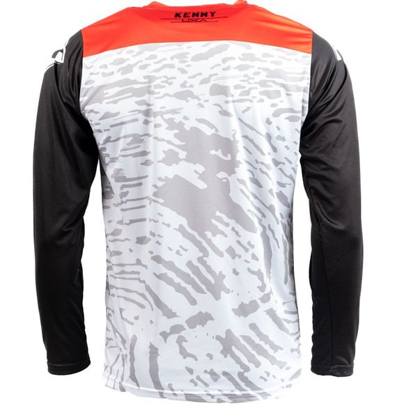 Kenny cross HONDA MOTOBLOUZ SR PERFORMANCE STONE RED 2024 motocross jersey - White / BlackRef: KE2175