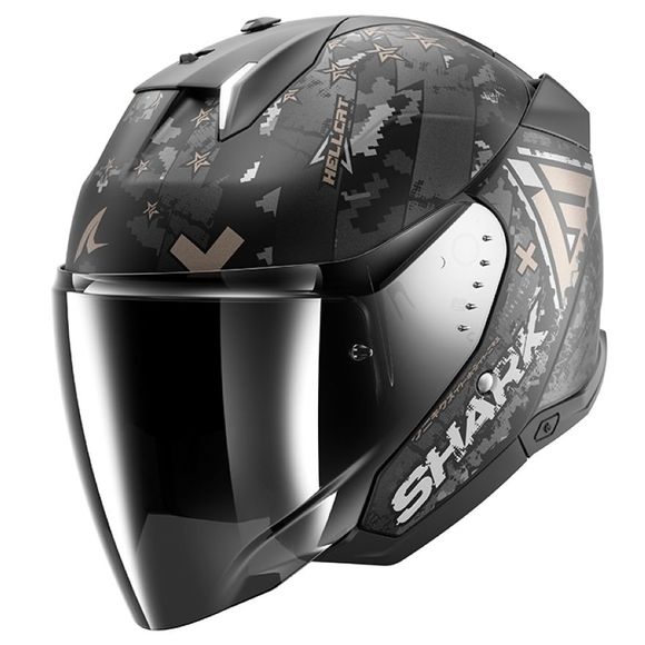 Shark SKWAL i3 JET HELLCAT Open-Face Helmet – Black / GrayRef : SH1773-BCAM