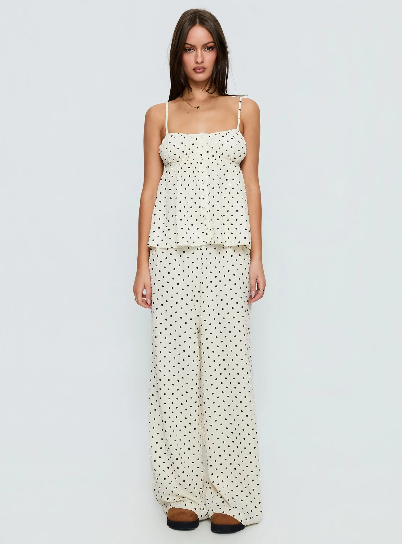 Cassini Set White Polka