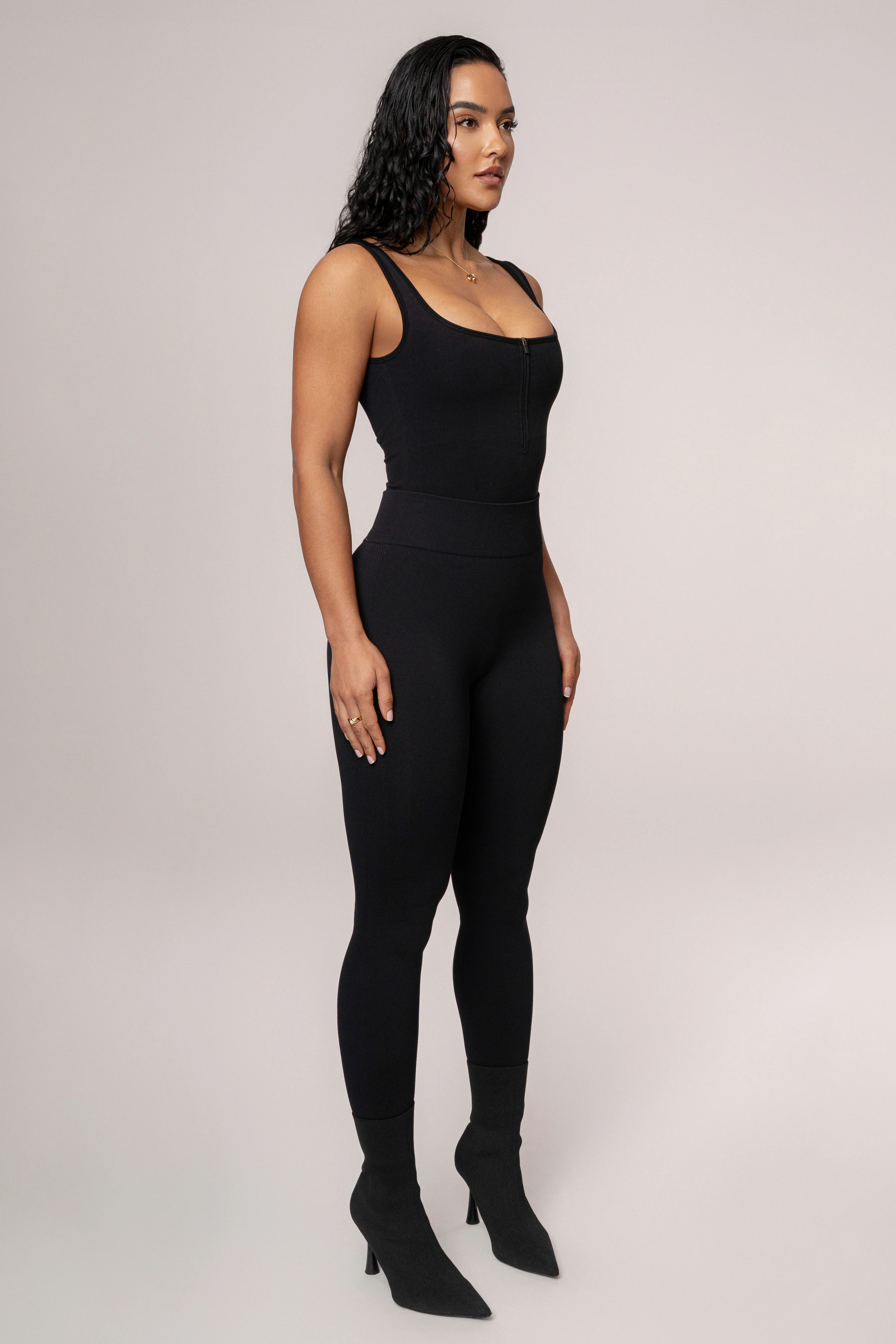 Black Grounded Bodysuit
