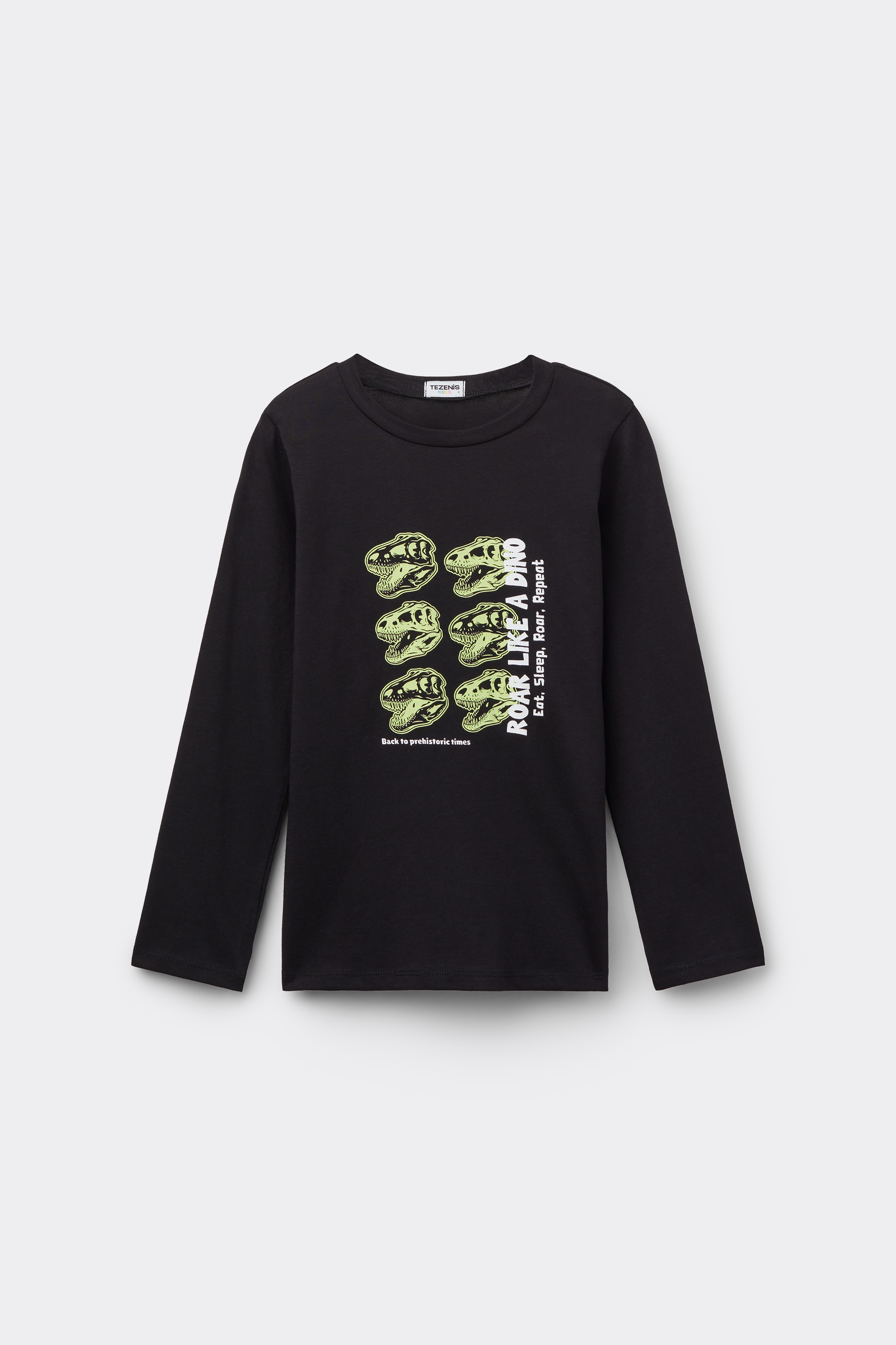 Boys’ Long Sleeve Printed Cotton Top