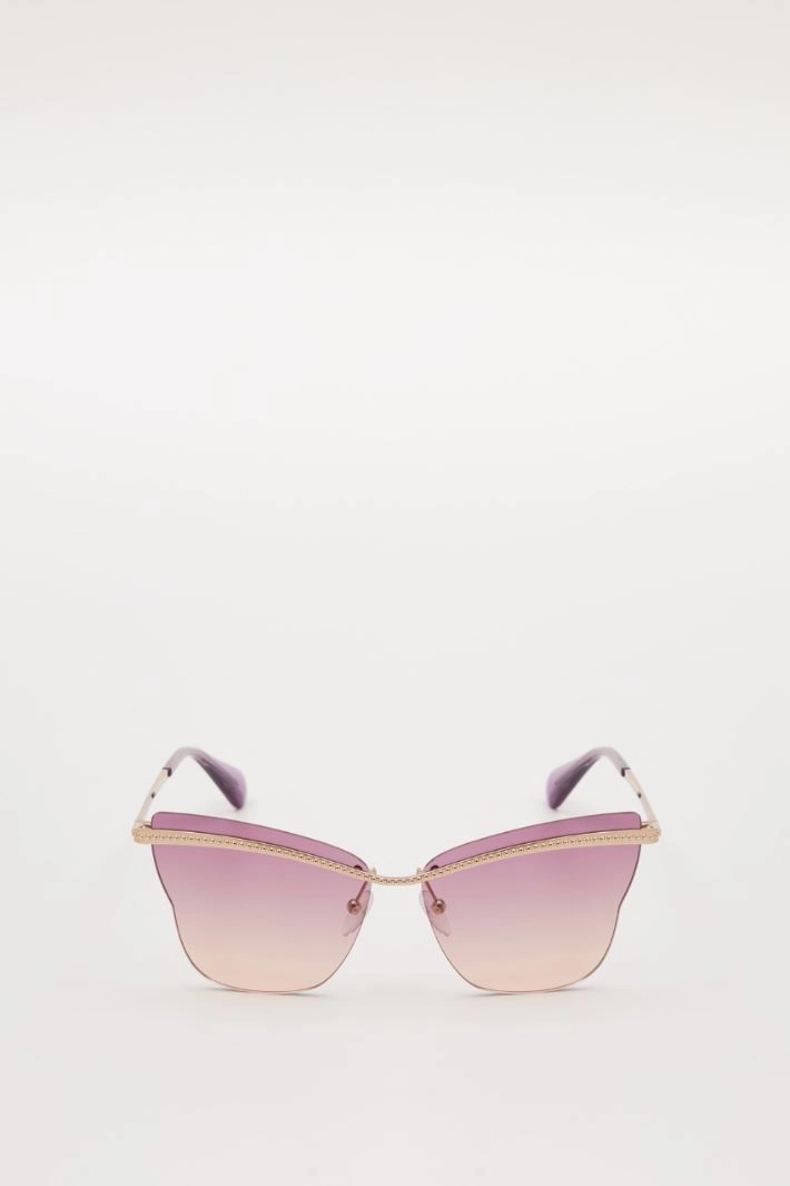 Butterfly glasses with studs - LILAC GOLD