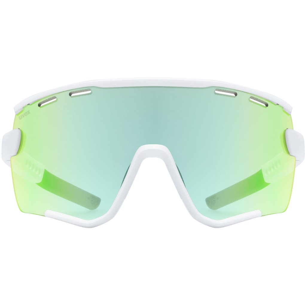 Uvex sportstyle 236 Set Glasses - white matt/mirror green + clear