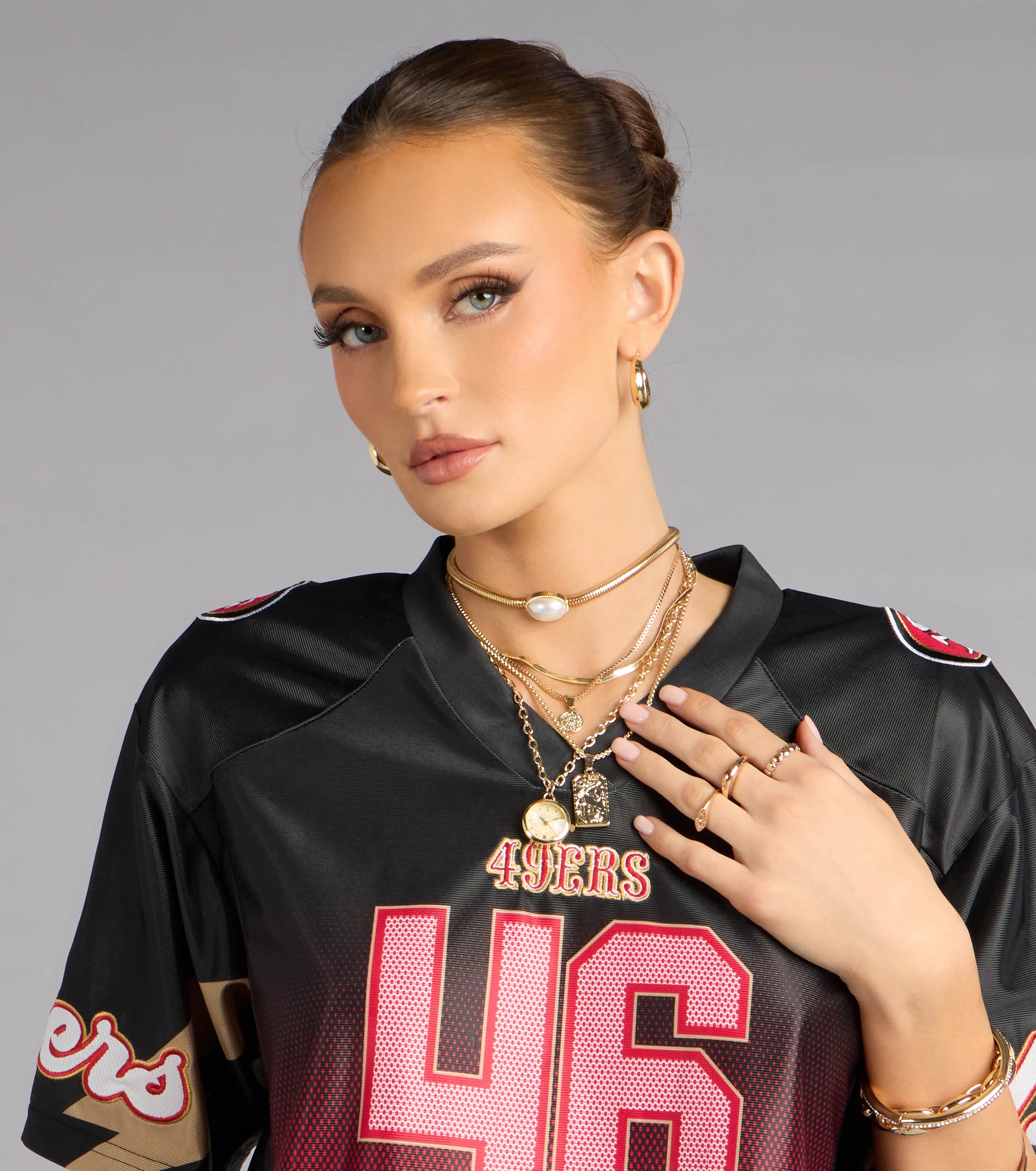 Time to Shine Layered Chain Watch Necklace