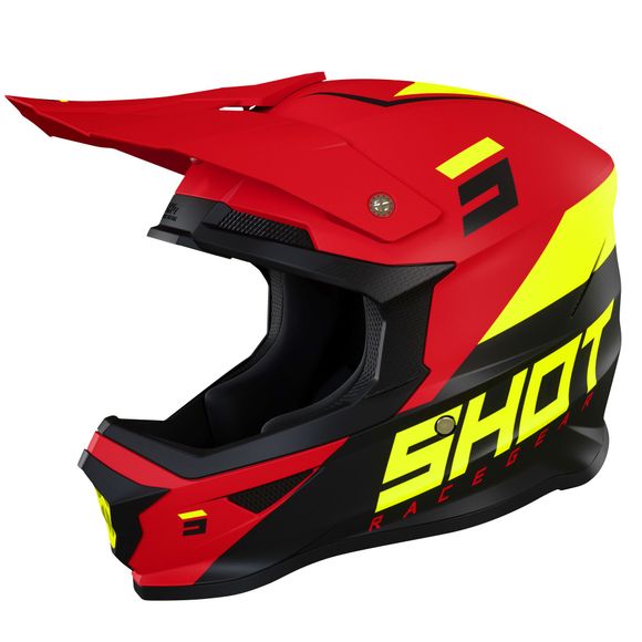 Shot FURIOUS CHASE cross helmet - RED NEON YELLOW MATT 2022 - Red / YellowRef: SO2180