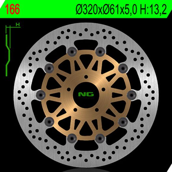 Round NG floating brake discRef: NGD00068A / 1023940