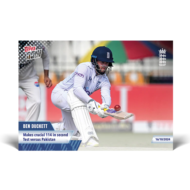 Ben Duckett - Makes crucial 114 in second Test versus Pakistan - 23/24 ECB Topps NOW® Card 35