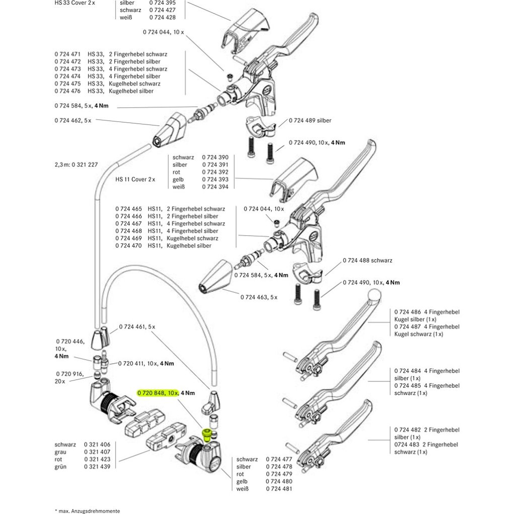 Magura Bleeding Screw HS 33/HS 11, Gustav M, M6, SW5 - 0720848