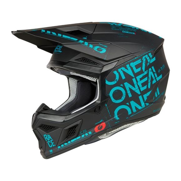 Casque cross O'Neal 3SRS - STATIC 2025 - Noir / BleuRef : OL2044