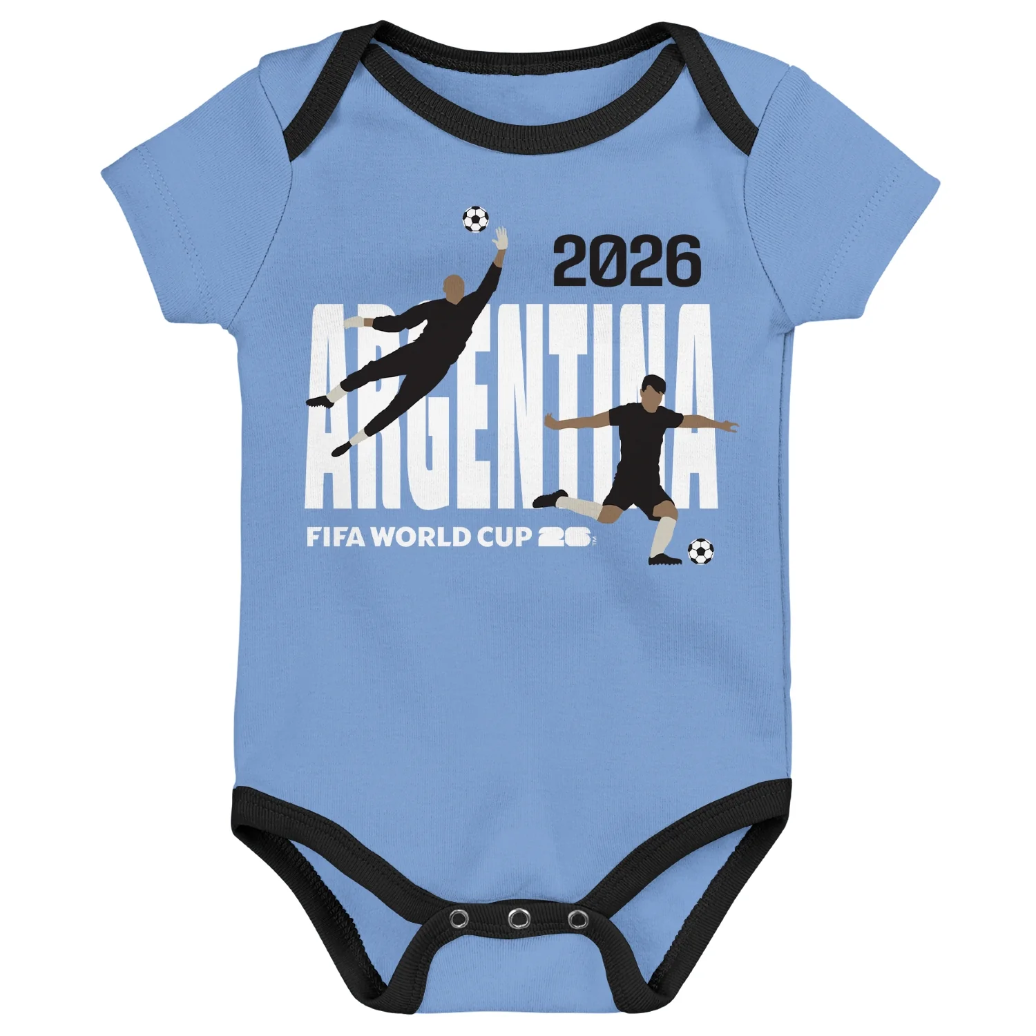 2026 Soccer Fan Collection Argentina Onesie 3 Pack - Infant