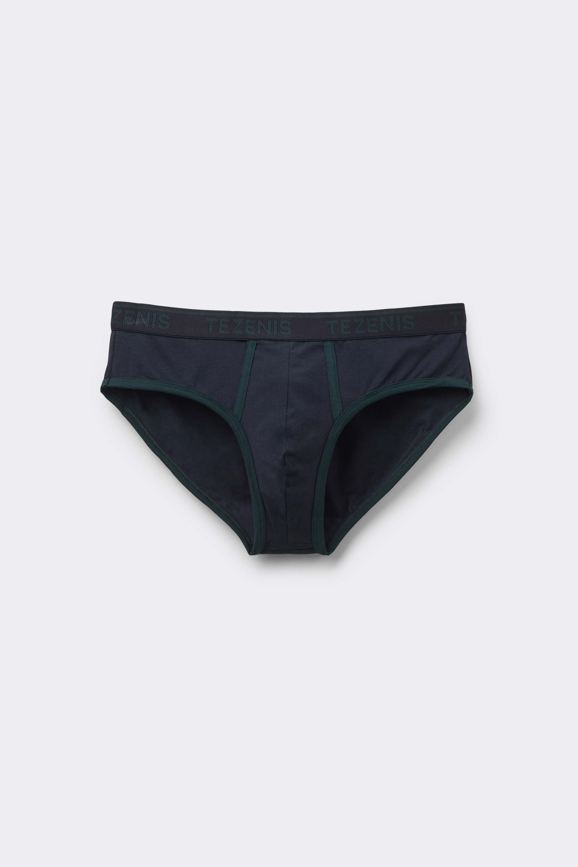 Organic Cotton Briefs with Contrasting Trim and Logo