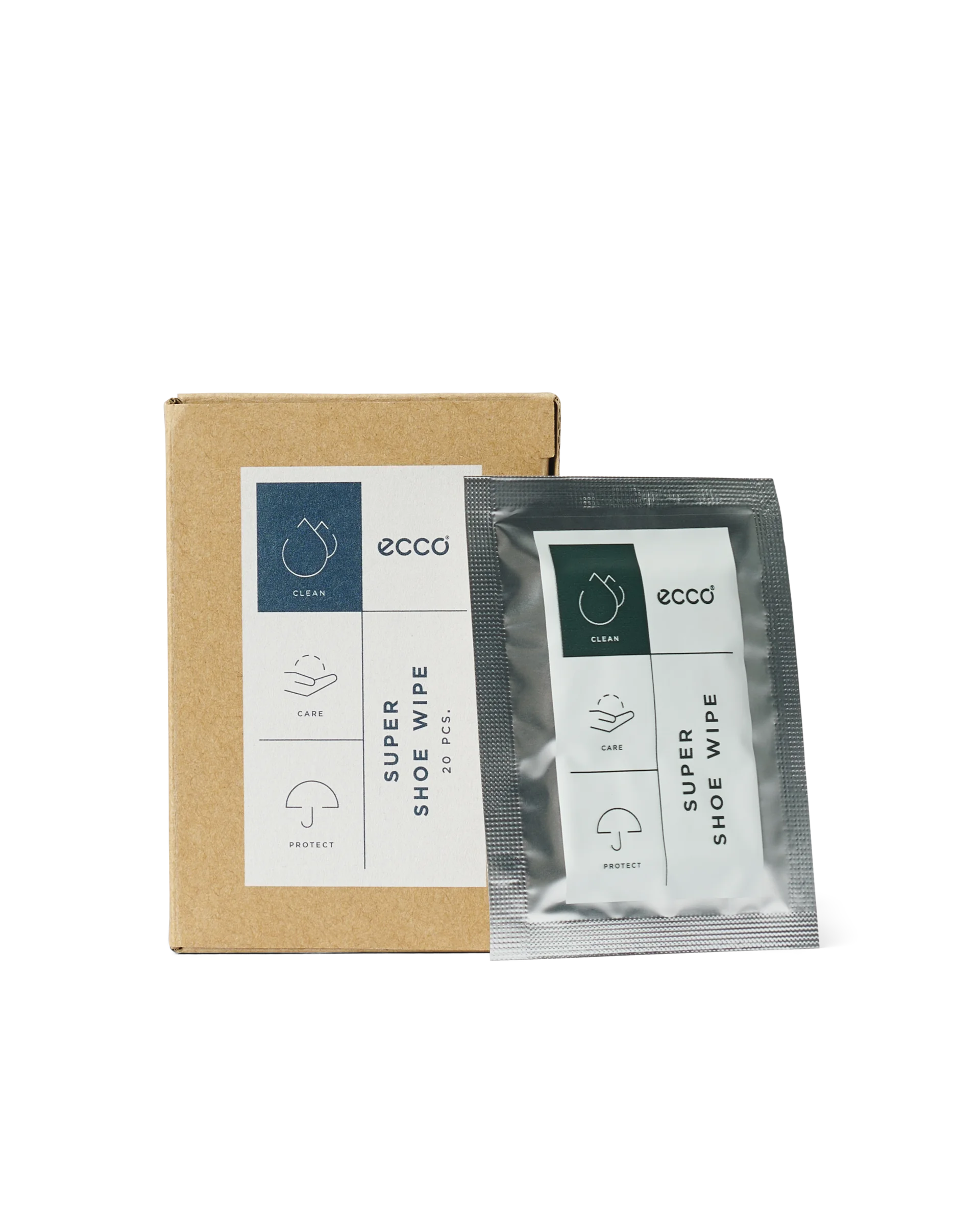 ECCO Super Shoe Wipe Schuhputztücher Transparent 20 pcs