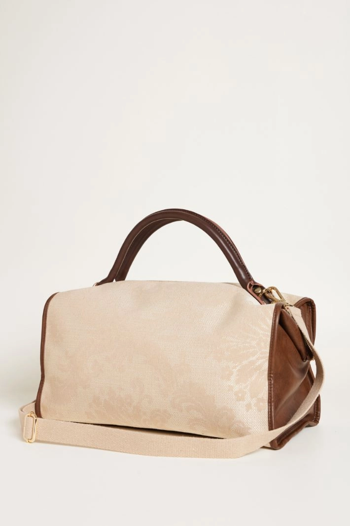 Jacquard bowling bag - WHITE PINK