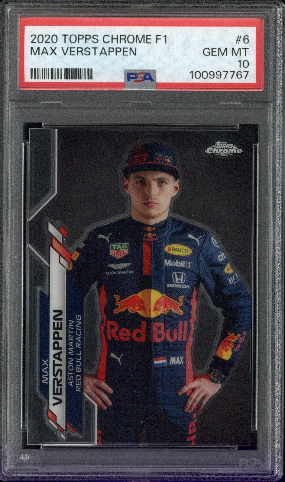 2020 Topps Chrome F1 Max Verstappen #6 PSA 10