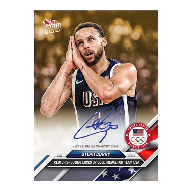 Steph Curry - 2024 Olympic Games TOPPS NOW® Card 27 - LOOK FOR AUTOS