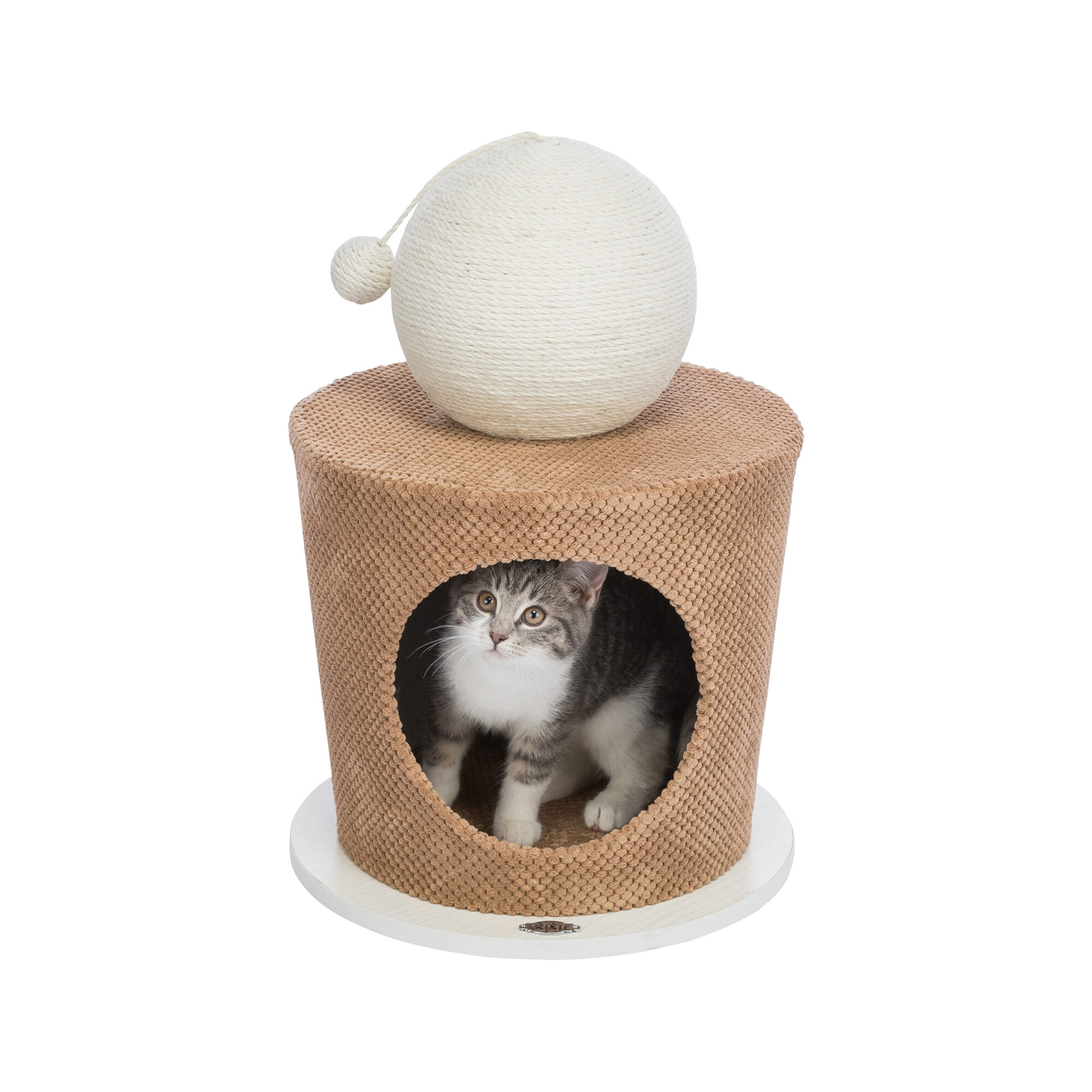 Trixie Relax Iglo with Scratching Post - ø 36 x 50 cm - Taupe