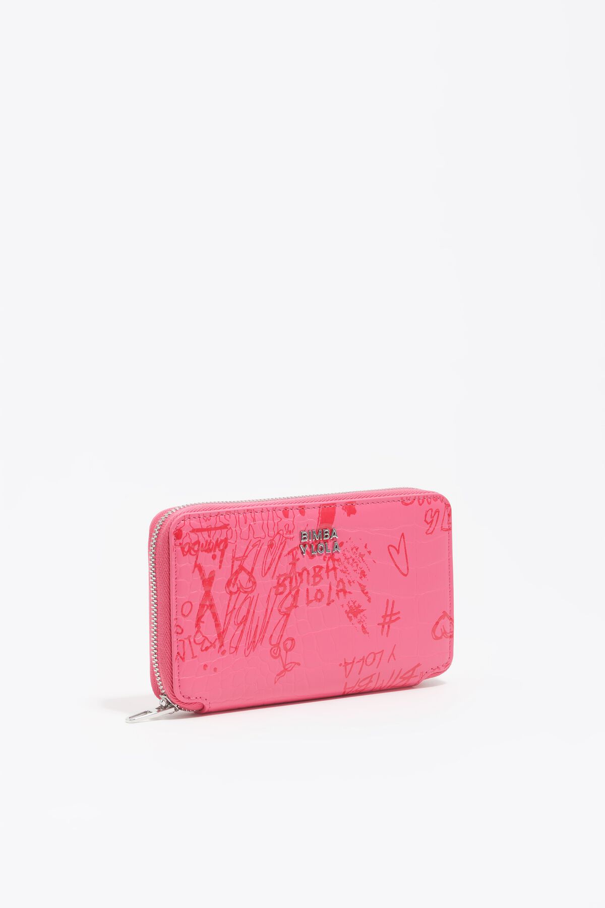 Berry pink BIMBA logos medium horizontal wallet