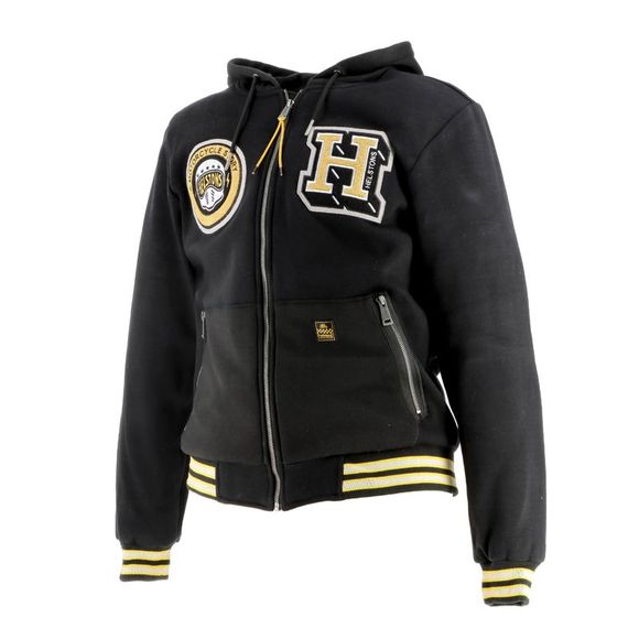 Helstons HOODIE UNIVERSITY motorcycle sweatshirt - BlackRef: HS1112
