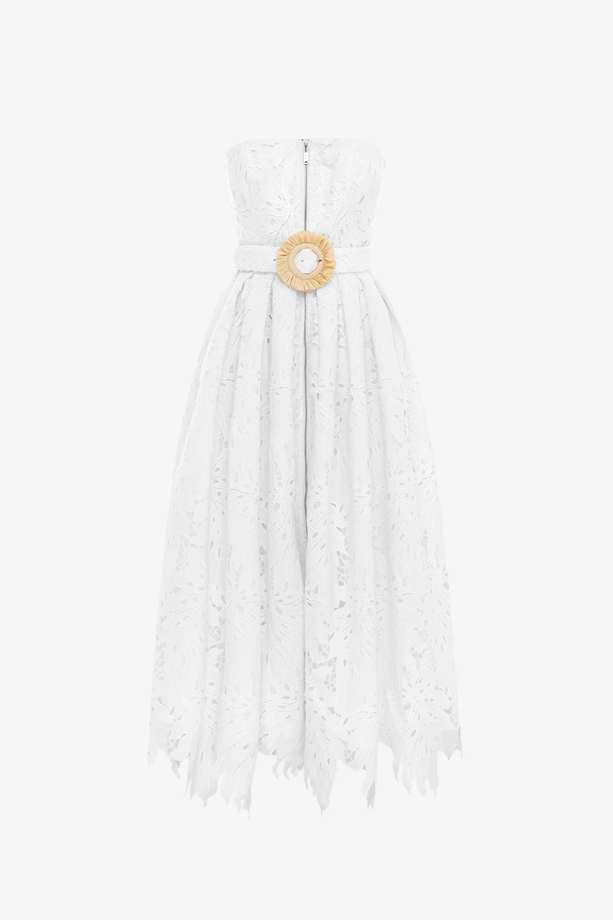 Norine Bustier Midi Dress - Snow