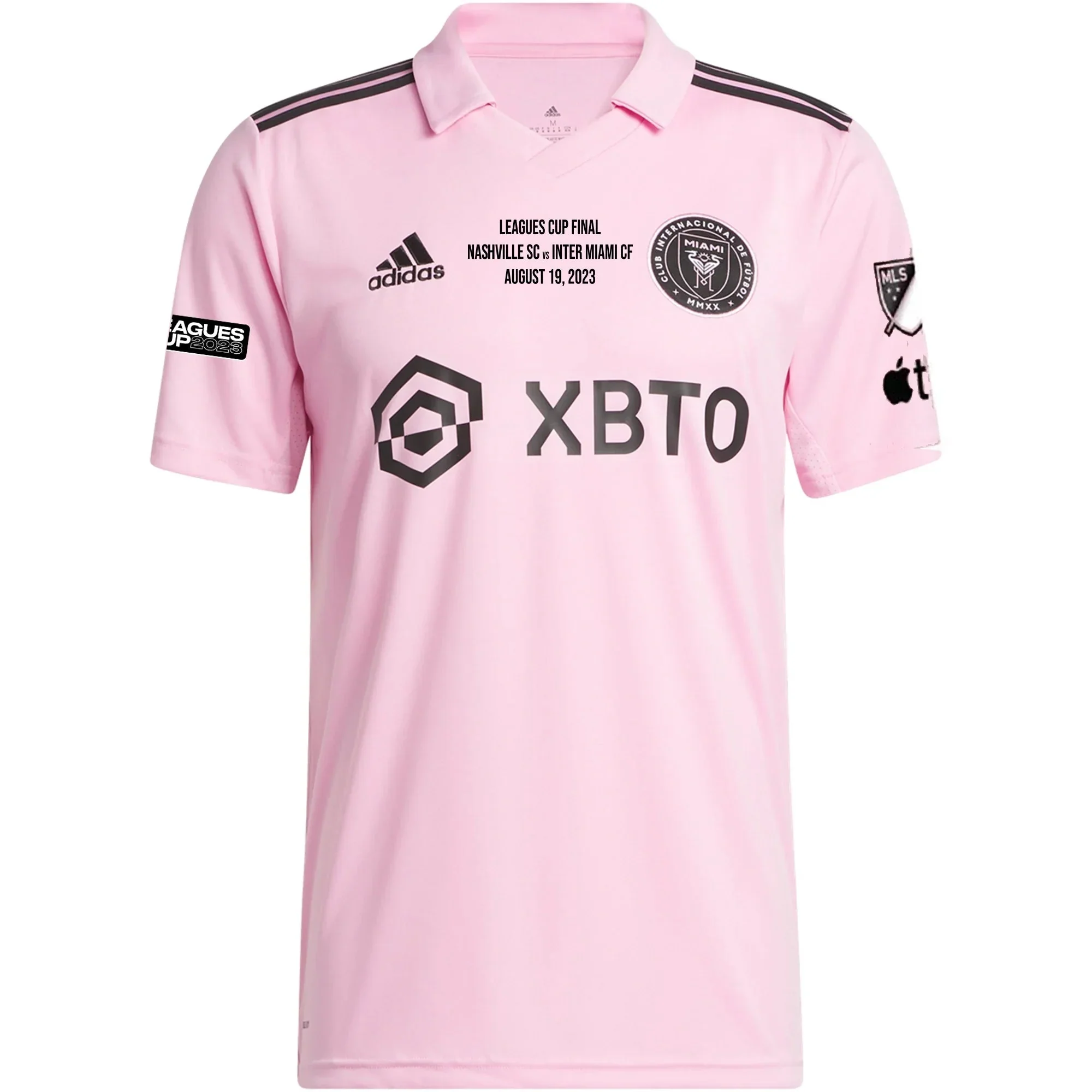 Inter Miami Benjamin Cremaschi Home Jersey 23/24 w/ MLS + Leagues Cup Patch + Match Details (True Pink/Black)