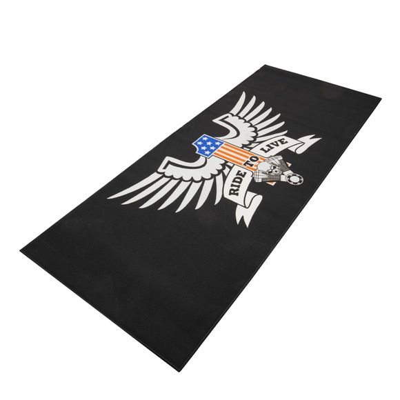 Environmental mat BIKETEK CUSTOM AMERICAN EAGLE RIDE TO LIVE 250x100cm Universal - BlackRef: Bkt0042 / Grgmat90