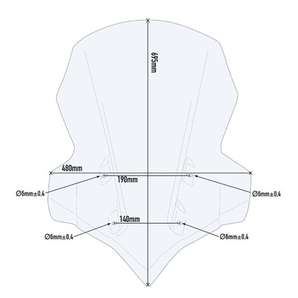 Givi High protection colorless bubble 2139DT - ColorlessRef: GI2129 / 2139DT