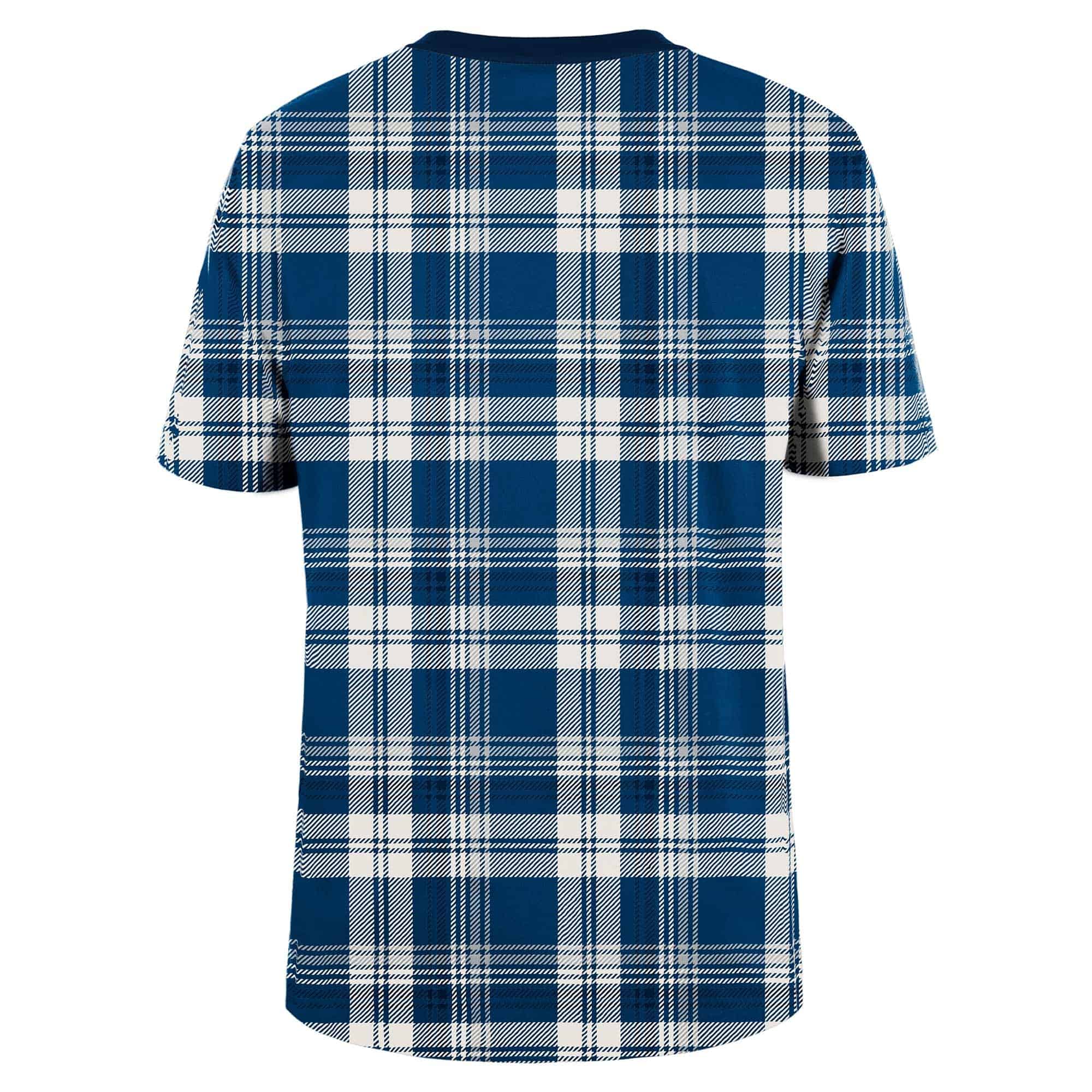 Dallas Cowboys Plaid 2024 New Era 3rd Down NFL T-Shirt Navy