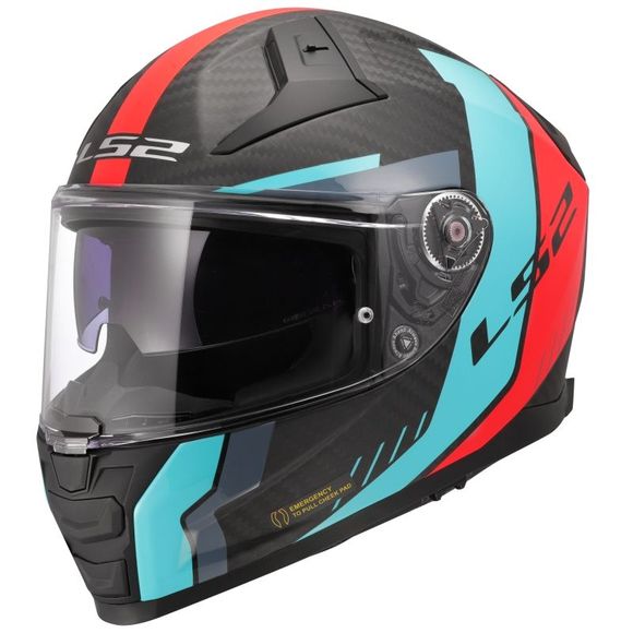Casque intégral LS2 FF811 - VECTOR II CARBON - GRID - Rouge / BleuRef : LS0849