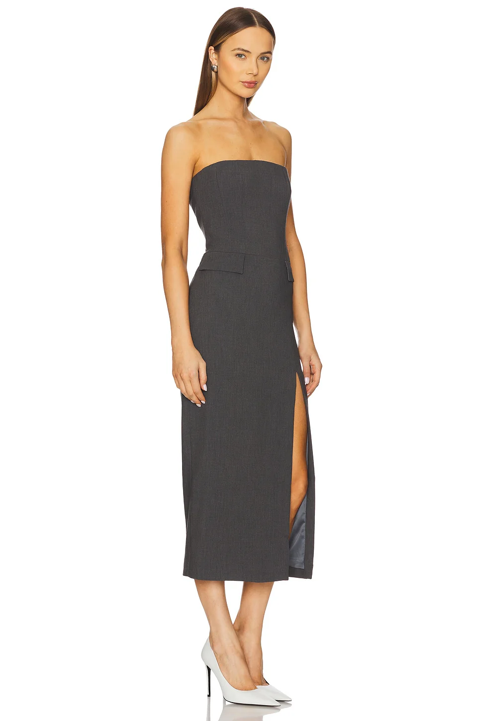 x REVOLVE Nikki Strapless Midi Dress