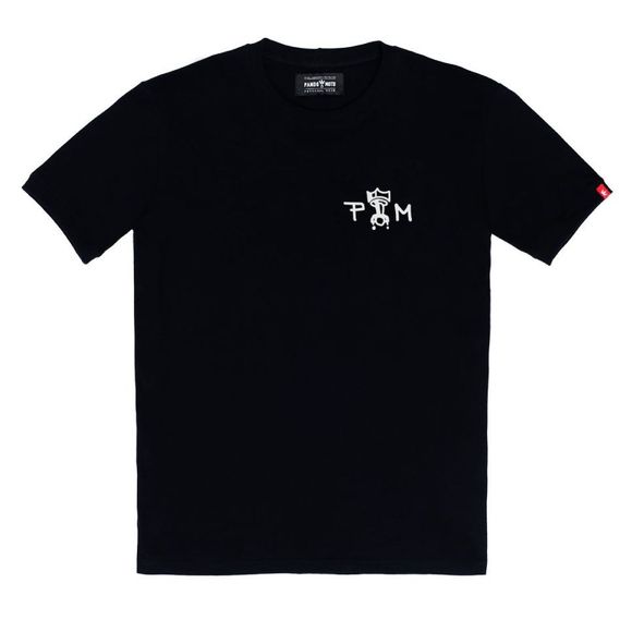 Pando Moto MIKE RED SKULL Short Sleeve T-Shirt - BlackRef: PAN0086