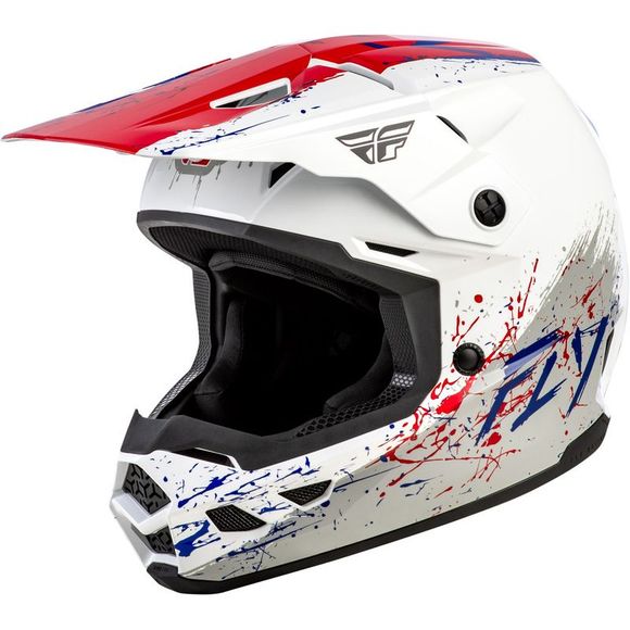 Fly KINETIC cross helmet - DRIP - CHILDREN - Black / WhiteRef: FL1882