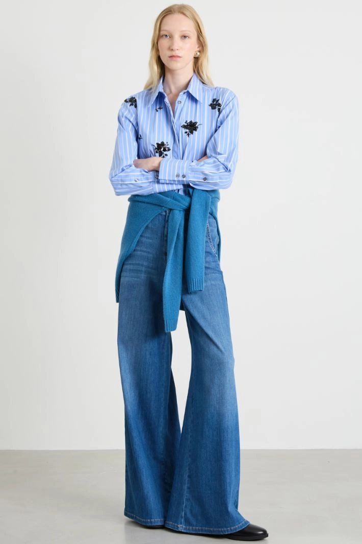 Palazzo jeans - BLUE