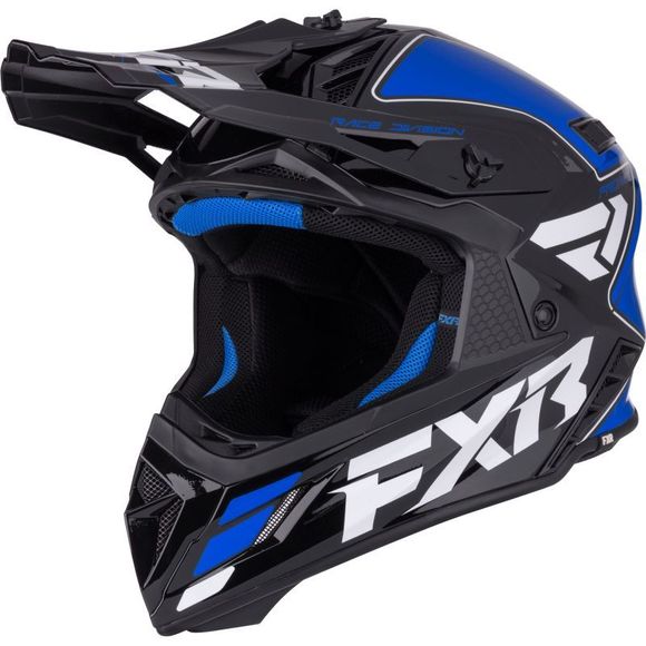 Casque cross FXR HELIUM 2026 - Blanc / BleuRef : FXR1756