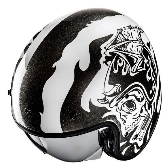 HJC V31 Open-Face Helmet - FLAME - Black / WhiteRef: HJ1320