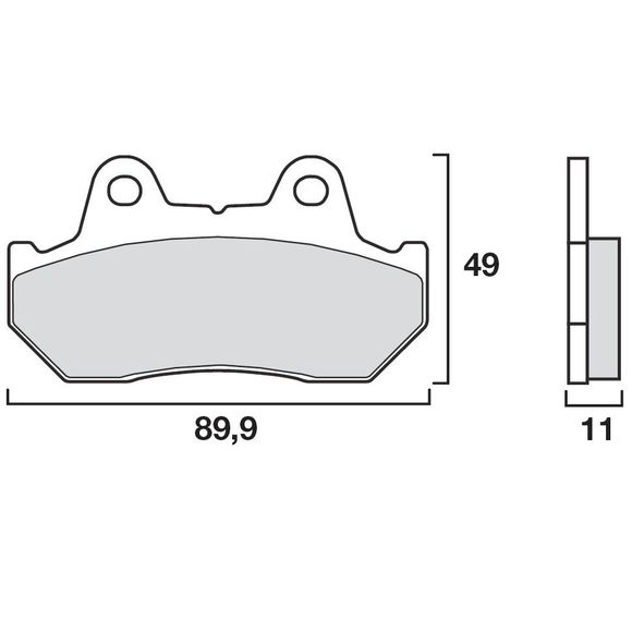 Brembo Sinter Metal Sintered Rear Brake PadsRef: 07HO10SP