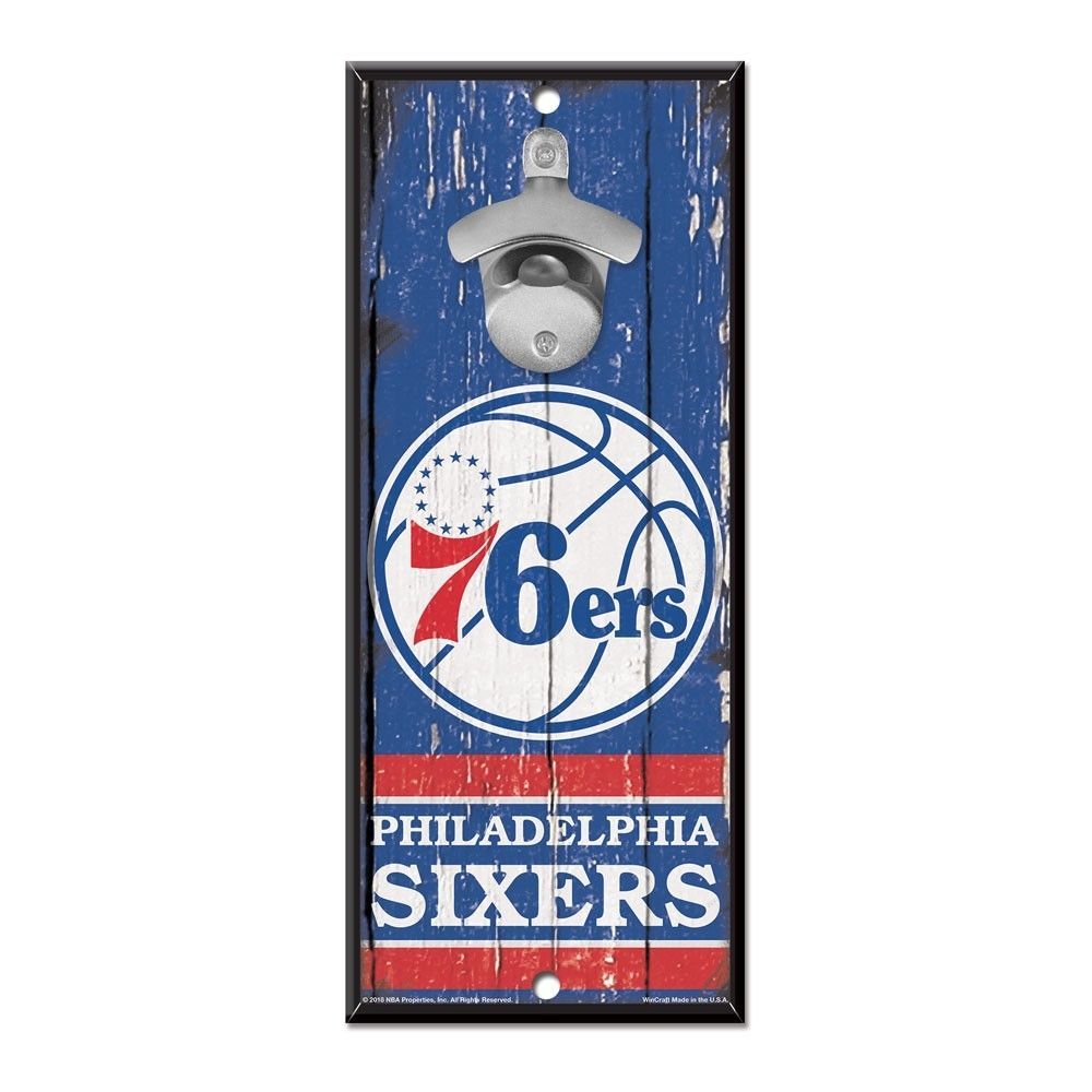 Philadelphia 76ers NBA Bottle Opener Sign