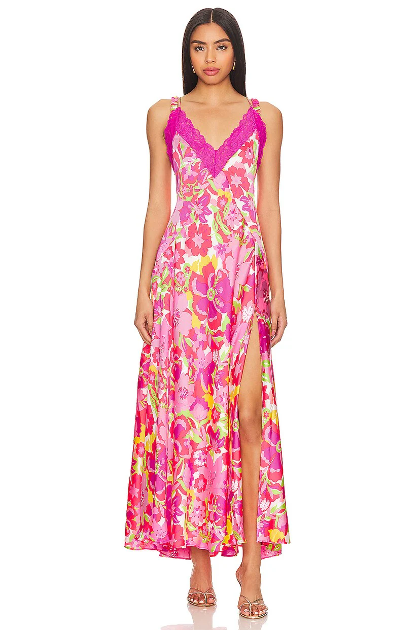 All A Bloom Maxi Dress In Neon Pop Combo