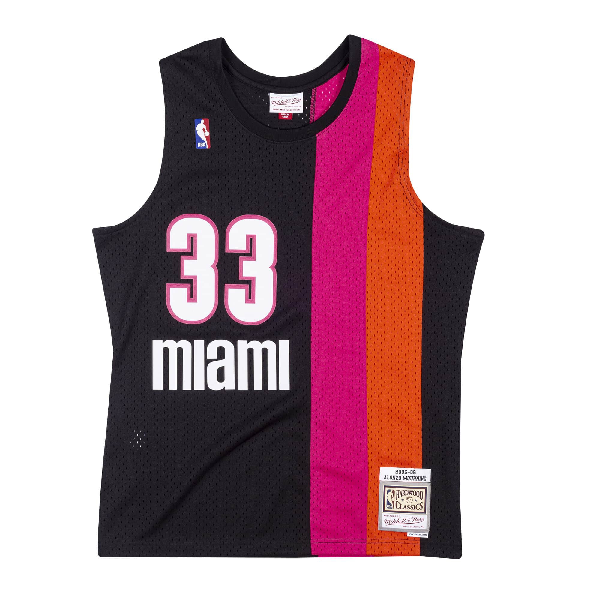 Alonzo Mourning #33 Miami Heat 2005-06 Mitchell & Ness Swingman NBA Jersey Alternate Black