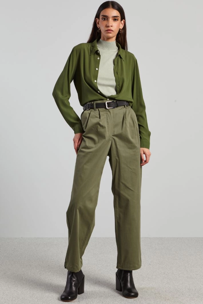 Cotton jogger trousers - GREEN